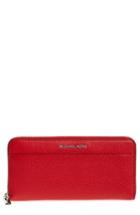 Women's Michael Michael Kors Mercer Leather Continental Wallet - Red