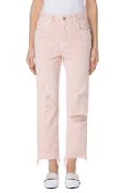 Women's J Brand Ivy High Waist Crop Straight Leg Jeans - Coral