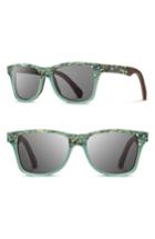 Women's Shwood 'canby' 55mm Polarized Seashell & Wood Sunglasses - Seashell/ Grey Polar