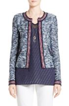 Women's St. John Collection Asha Zip Front Tweed Jacket