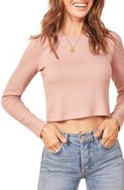 Women's Reformation Jackie Crop Top - Pink