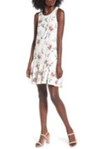 Women's Bp. Floral Ruffle Hem Dress - Ivory