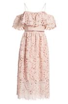 Women's Astr The Label Lace Off The Shoulder Midi Dress - Pink