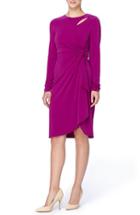Women's Catherine Catherine Malandrino 'gordon' Faux Wrap Sheath Dress - Purple
