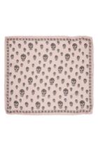 Women's Alexander Mcqueen 'skull' Chiffon Scarf, Size - Burgundy