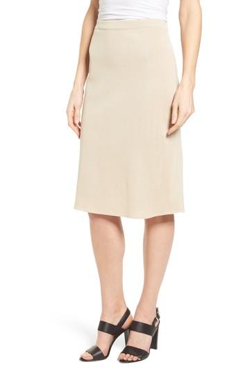 Women's Ming Wang Straight Skirt - Beige