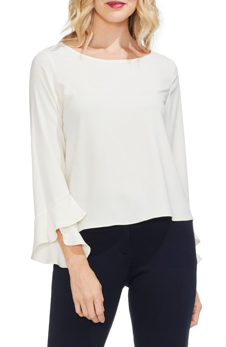Women's Vince Camuto Flutter Cuff Blouse, Size - Ivory