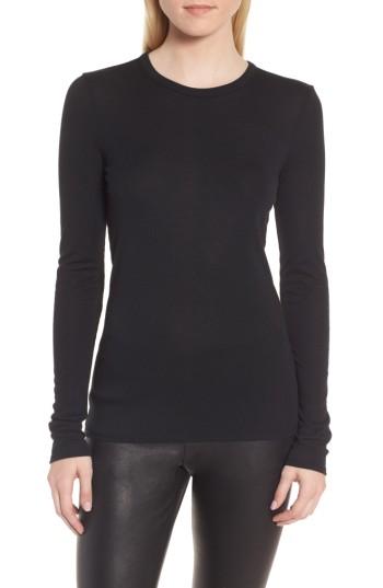 Women's Nordstrom Signature Crewneck Rib Knit Top - Black