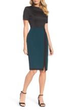 Women's Adrianna Papell Scuba & Crepe Sheath Dress - Green