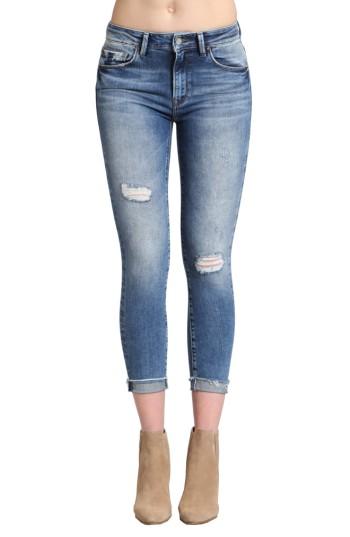 Women's Mavi Jeans Tess Ripped Skinny Jeans X 27 - Blue