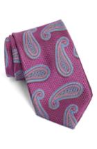 Men's Nordstrom Men's Shop Textured Paisley Silk Tie, Size - Pink