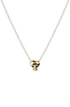 Women's Kris Nations Onyx Skull Charm Necklace