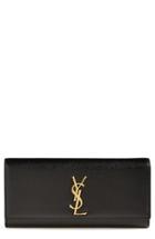 Saint Laurent 'monogram' Leather Clutch - Black