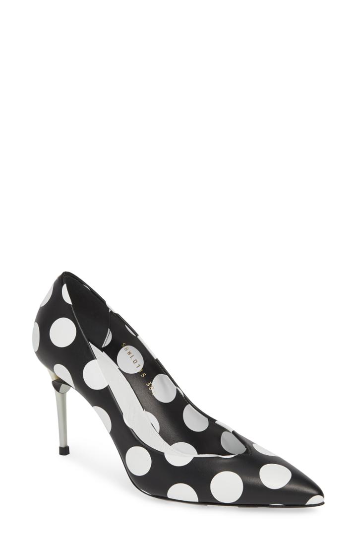 Women's Maison Margiela After Party Polka Dot Pump .5us / 37.5eu - Black