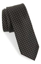 Men's 1901 Newport Dot Silk Tie, Size - Black