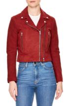 Women's Sandro Adaya Leather Zip Jacket
