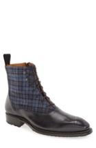 Men's Mezlan 'grimaldi' Medallion Toe Fabric Shaft Boot .5 M - Blue