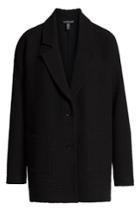 Women's Eileen Fisher Lattice Texture Notch Collar Jacket - Black