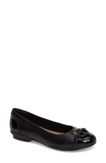 Women's Clarks Neenah Vine Flat N - Black