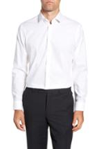 Men's Calibrate Trim Fit Stretch Solid Dress Shirt .5 32/33 - White