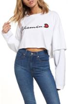 Women's Drifter Filius Vitamin D Crop Sweatshirt - White