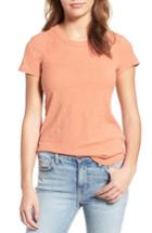 Women's James Perse Sheer Slub Crewneck Tee - Orange