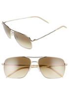 Men's Oliver Peoples Clifton 58mm Aviator Sunglasses - Gold