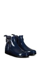 Women's Hunter Original Refined Quilted Gloss Chelsea Boot M - Blue