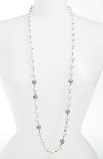 Women's Jenny Packham Long Imitation Pearl Necklace