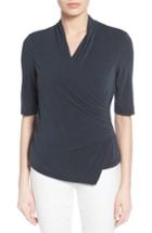 Women's Nic+zoe City Retreat Faux Wrap Top - Black
