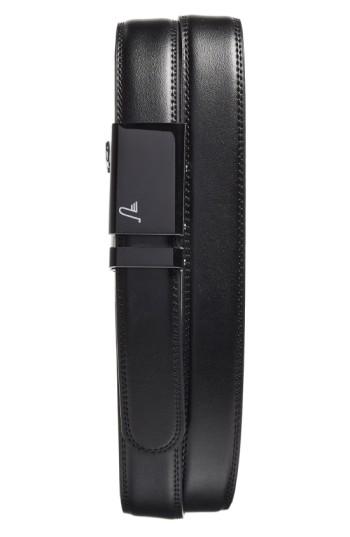 Men's Mission Belt 'vader' Leather Belt - Black/ Black