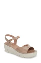 Women's Wonders Platform Wedge Sandal .5us / 38eu - Black