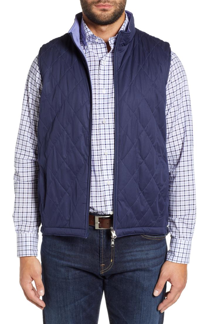 Men's Peter Millar Deuce Regular Fit Reversible Quilted Vest - Blue