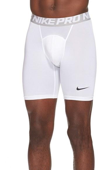 Men's Nike 'pro Cool Compression' Four-way Stretch Dri-fit Shorts, Size - White