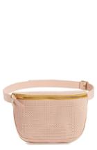 Clare V. Perforated Leather Fanny Pack - Pink