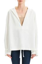 Women's Theory Hooded Pullover, Size - White