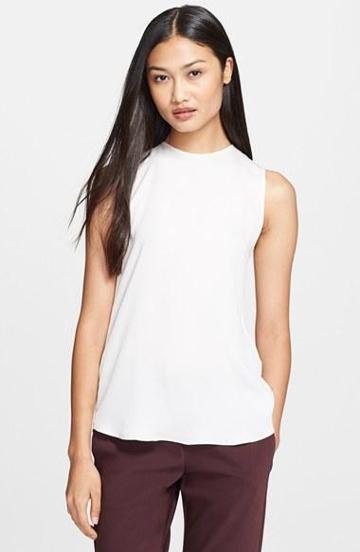 Theory 'bringam' Silk Tank Navy