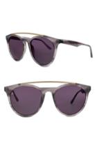 Women's Smoke X Mirrors Sugarman 52mm Round Sunglasses - Grey Bucolic/ Matte Gold