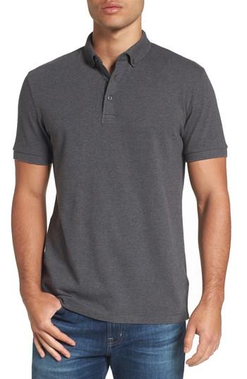 Men's French Connection Parched Pique Polo, Size - Black