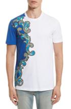 Men's Versace Collection Baroque Print T-shirt, Size - Blue