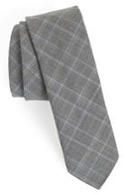 Men's Boss Plaid Wool Tie, Size - Grey