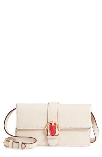 Frances Valentine Calfskin Leather Crossbody Wallet - White