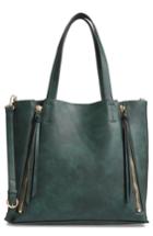 Chelsea28 Leigh Convertible Zipper Faux Leather Tote - Green