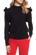 Women's Halogen Detachable Sleeve Sweater - Black