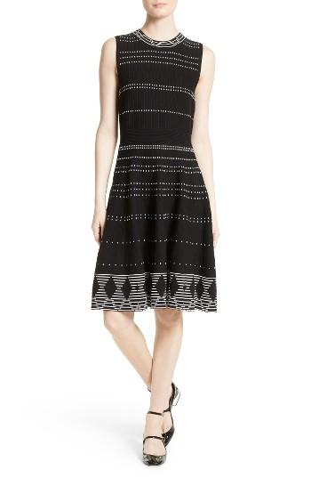 Women's Kate Spade New York Texture Knit Fit & Flare Dress - Black