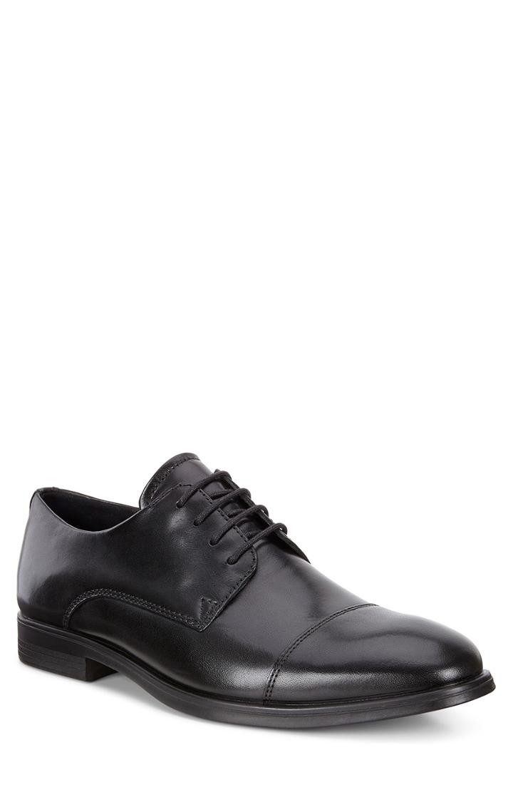 Men's Ecco Melbourne Cap Toe Derby -7.5us / 41eu - Black