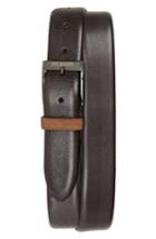 Men's Ted Baker London Pests Leather Belt - Charcoal