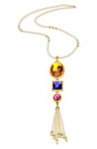 Women's Ben-amun Multicolor Crystal & Imitation Pearl Long Pendant Necklace