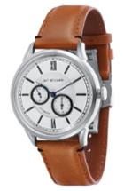 Men's James Mccabe Heritage Ii Automatic Multifunction Leather Strap Watch, 39.5mm