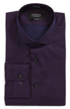 Men's Nordstrom Men's Shop Trim Fit Print Dress Shirt .5 32/33 - Red